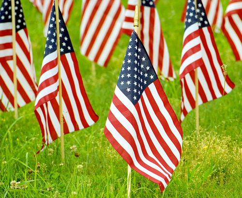 Fourth of July flags