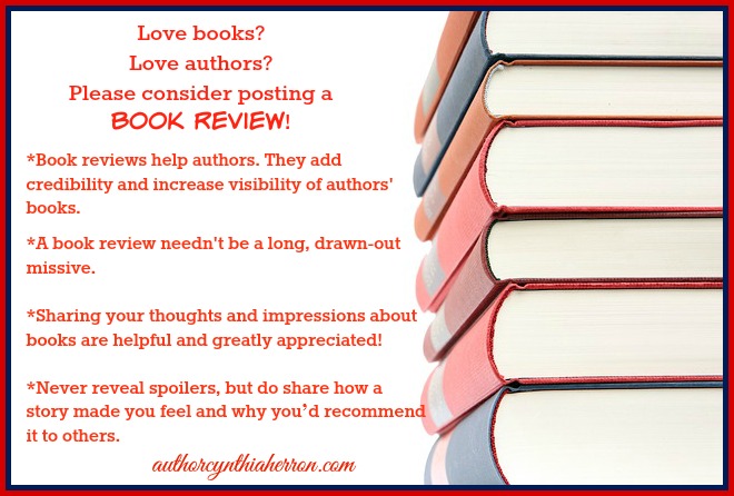 Love an Author? Leave a Book Review! authorcynthiaherron.com